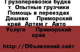 Грузоперевозки(будка 2т),Опытные грузчики,Помощь в переездах,Дешево! - Приморский край, Артем г. Авто » Услуги   . Приморский край